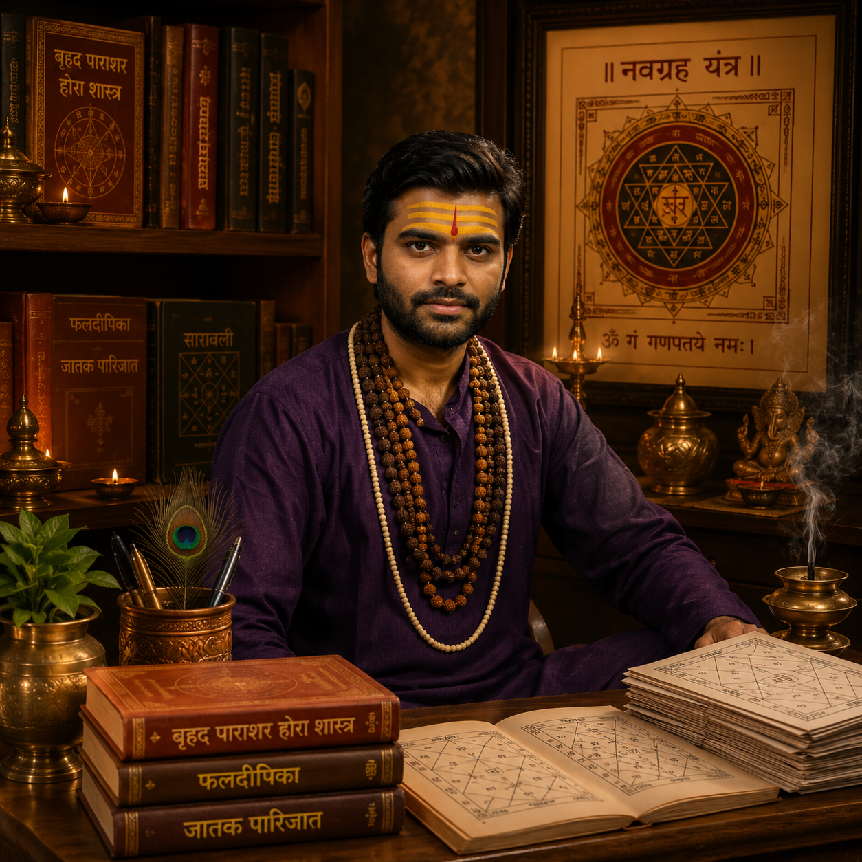 Pandit Astro Navin performing a Vedic yagna ritual
